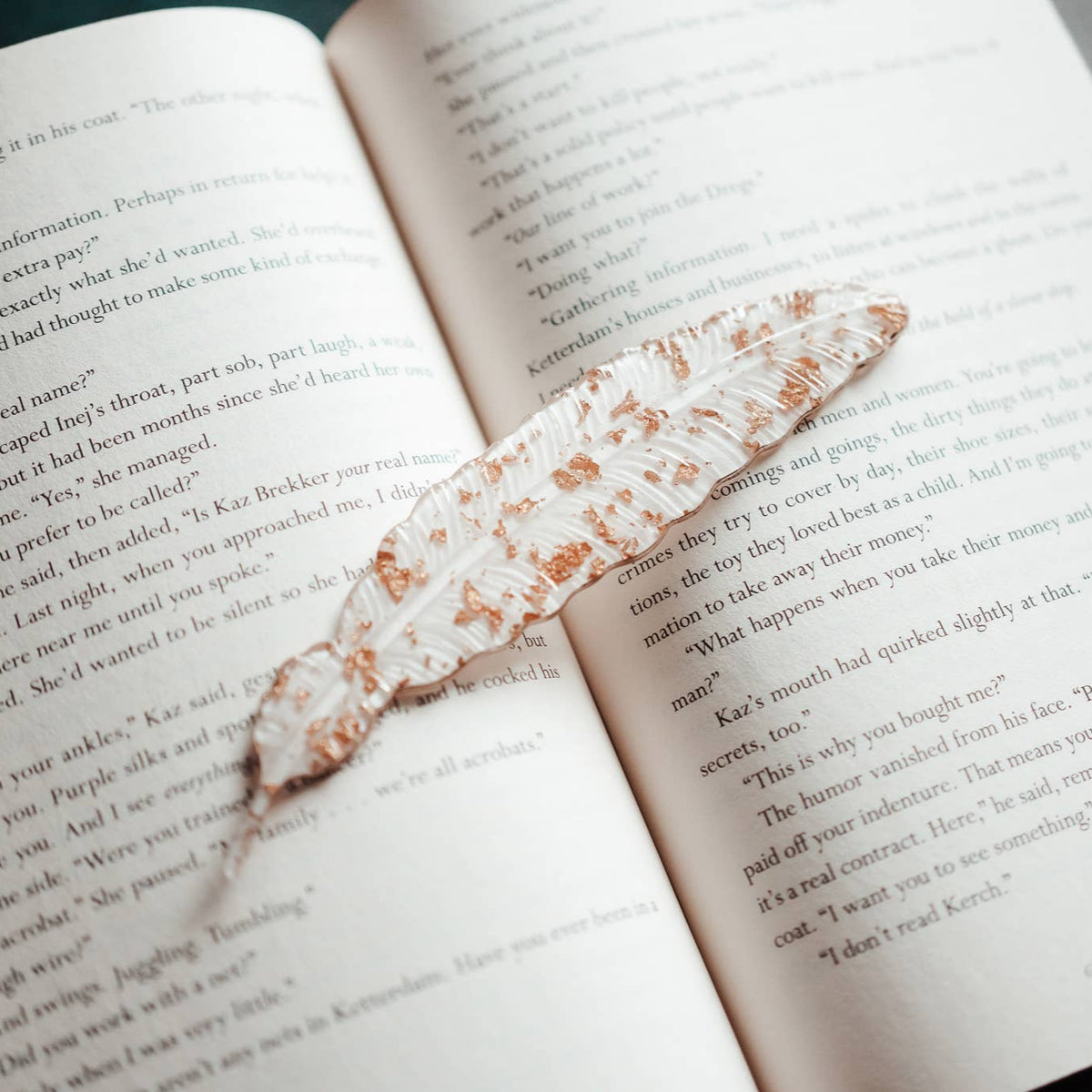 Feather Resin Bookmark