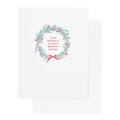 Christmas Wreath with Bow Card