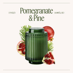 Amélie Glass Jar Candle - Pomegranate & Pine