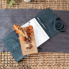 Suede Leather Bound Journal with Organic Cotton Paper