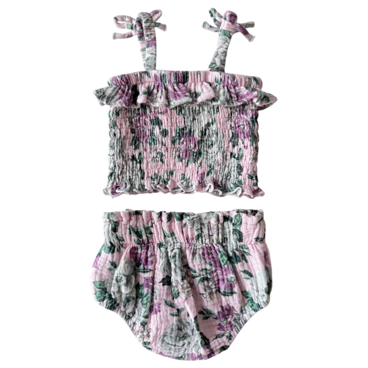Blissful Blossoms Ruffle Top & Bloomer Set