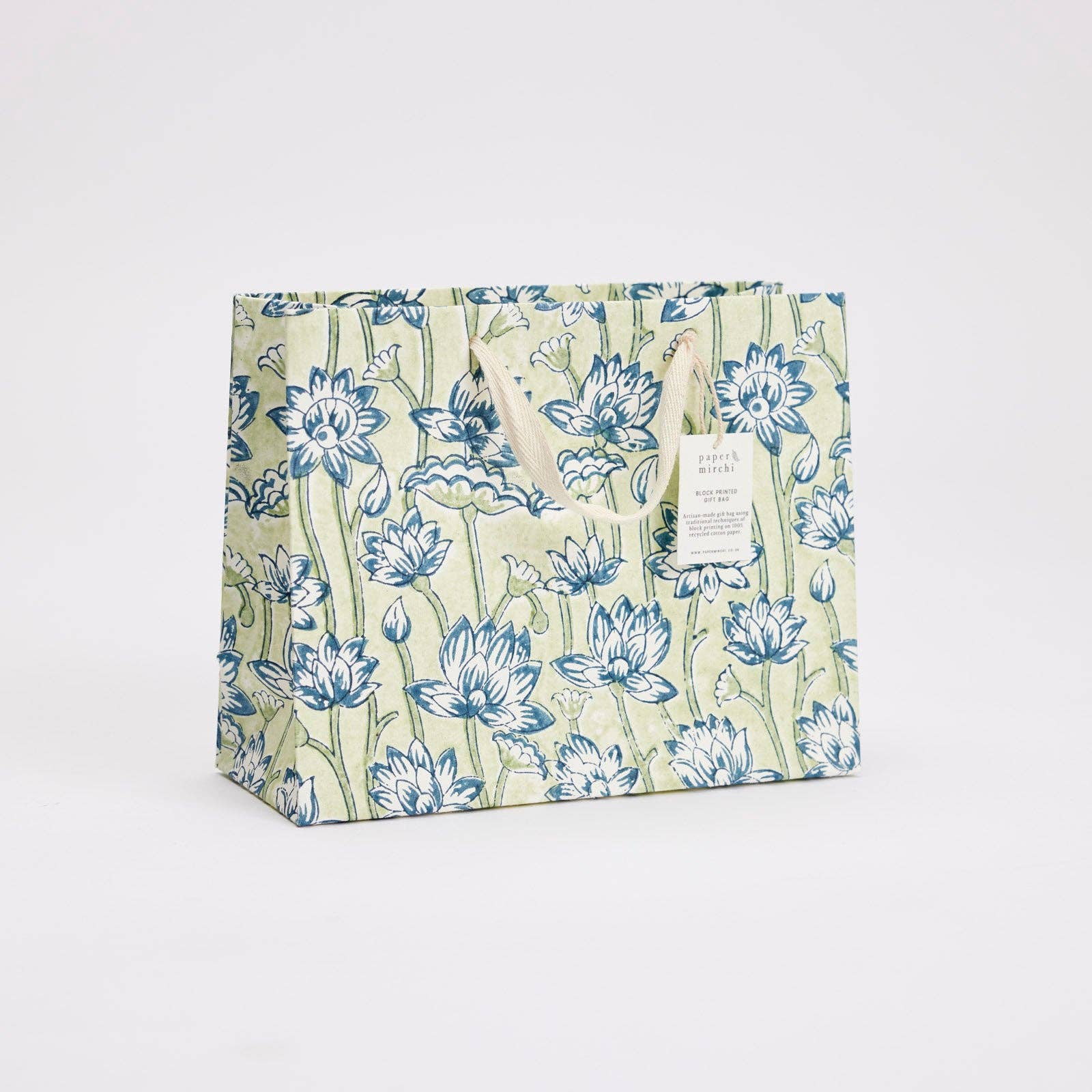 Indigo Block Printed Gift Bags