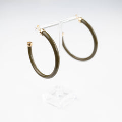 Olive Hoop Earrings