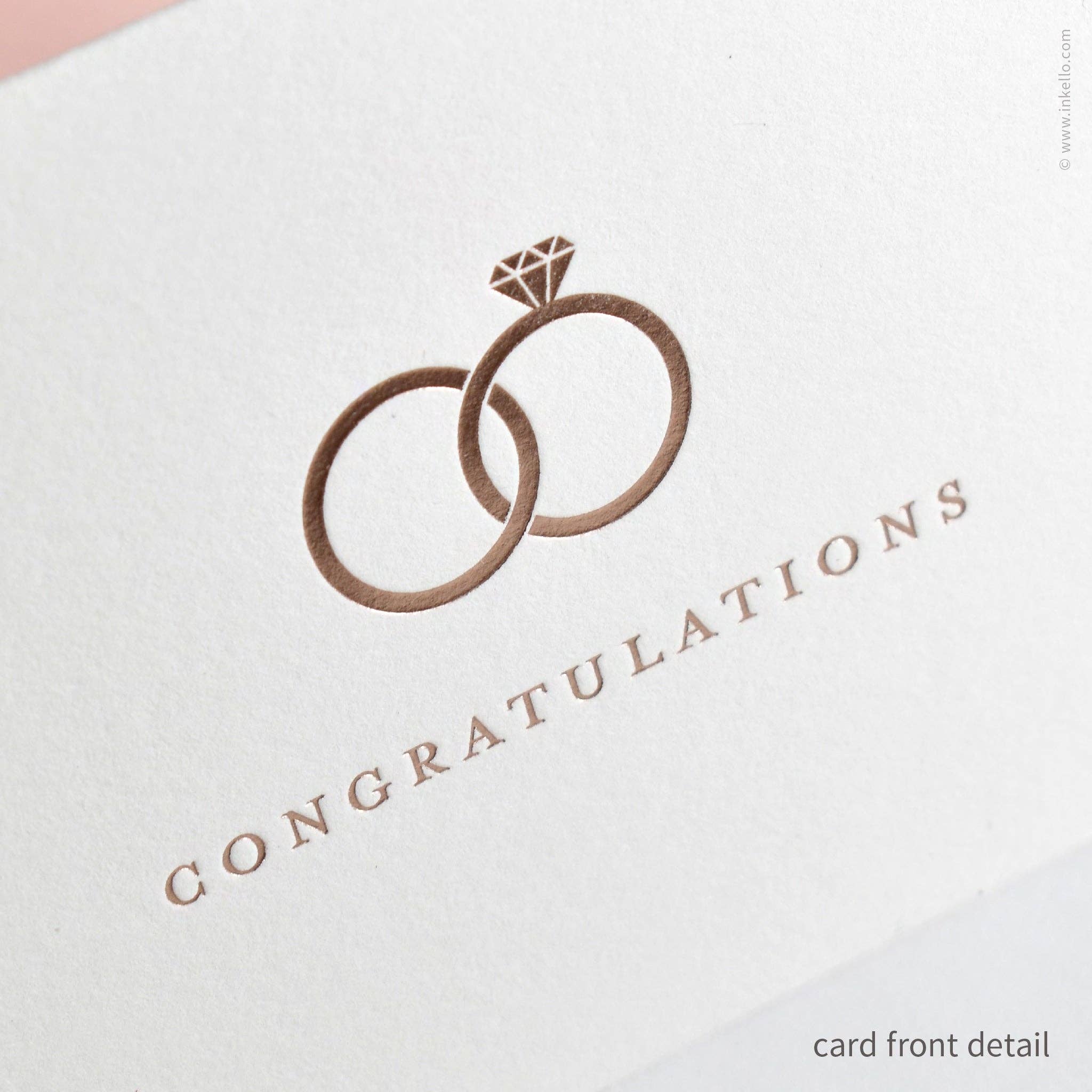 Congratulations Interlocking Rings Card