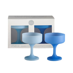 Mecc Silicone Unbreakable Cocktail Glasses - Sky Set