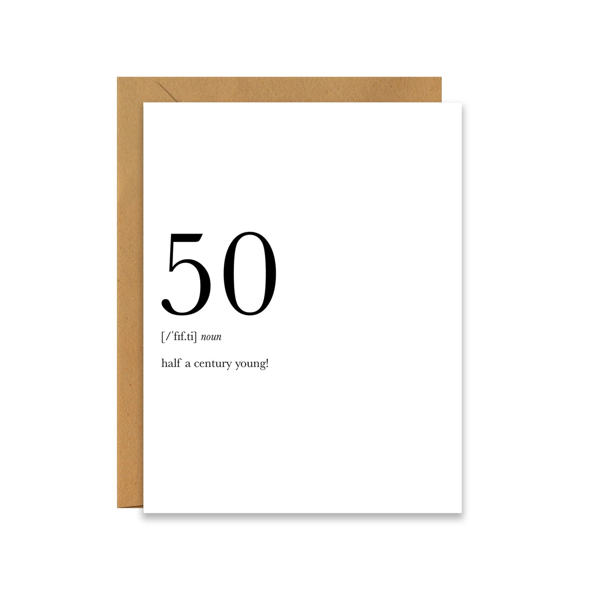 50th Birthday Definition Card