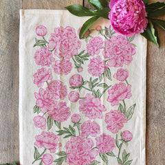 Peony Pattern Kitchen Towel