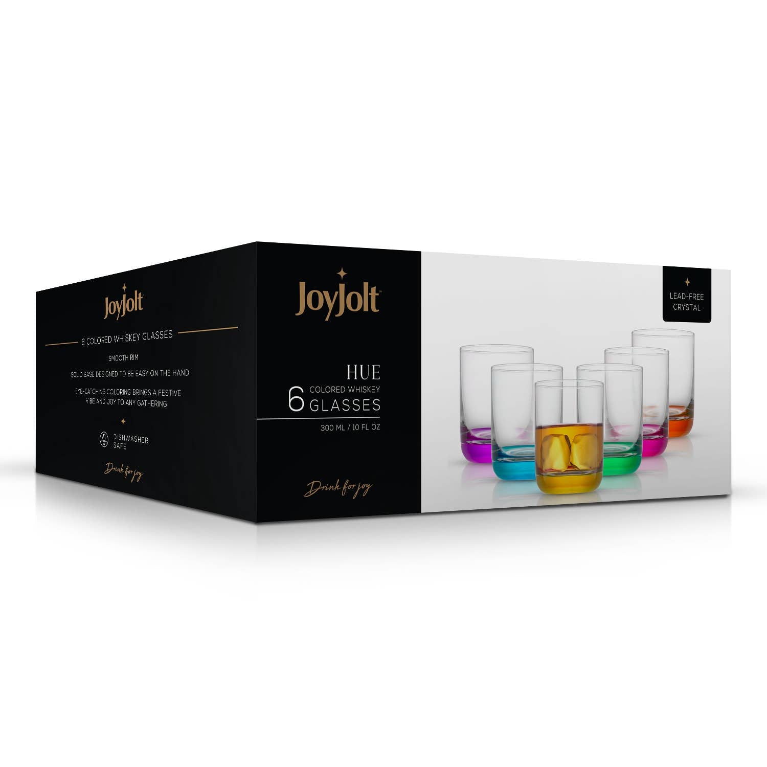 Hue Colored Whiskey Tumbler Set