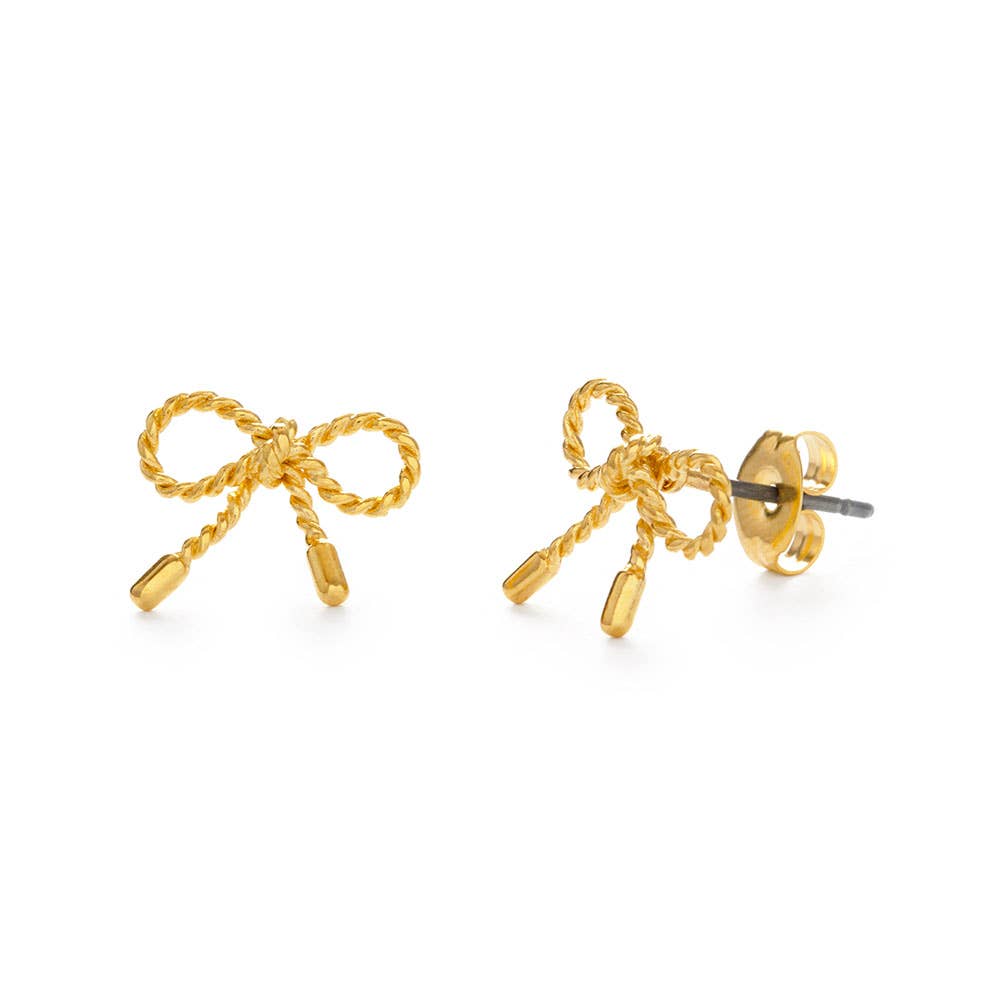 Tiny Bow Stud Earrings