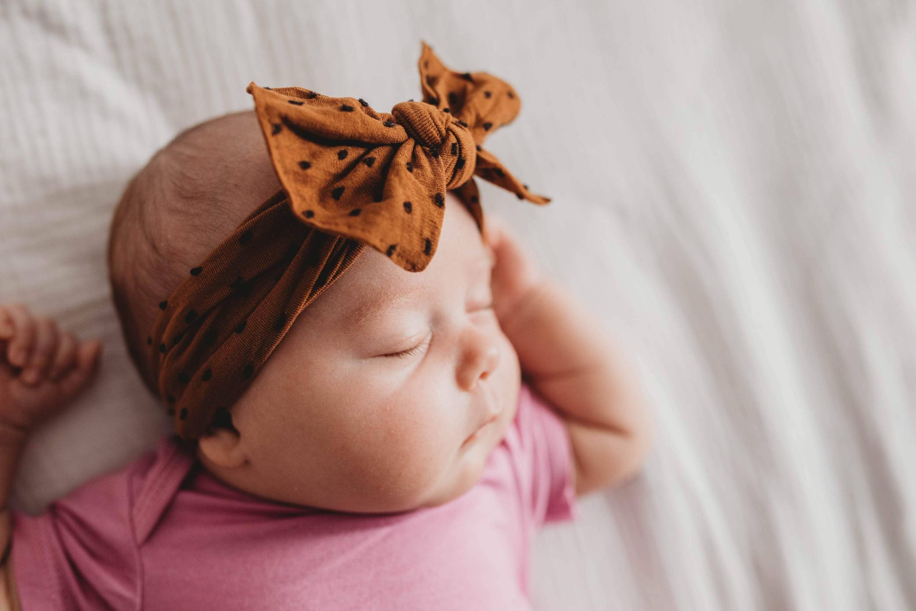 Shabby Dot Knot Baby Headband