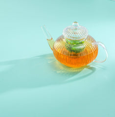Fluted Glass Teapot with Tea Infuser