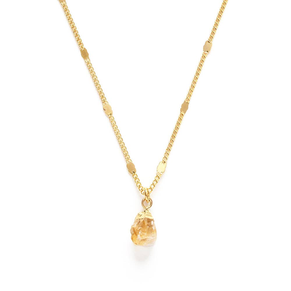 Raw Cut Gemstone Necklace