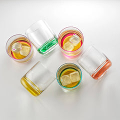 Hue Colored Whiskey Tumbler Set