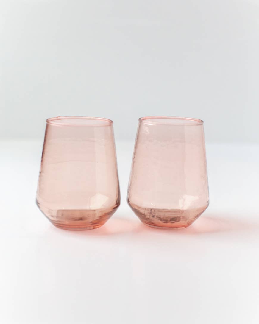 Handblown Hammered Glass Tumbler Single