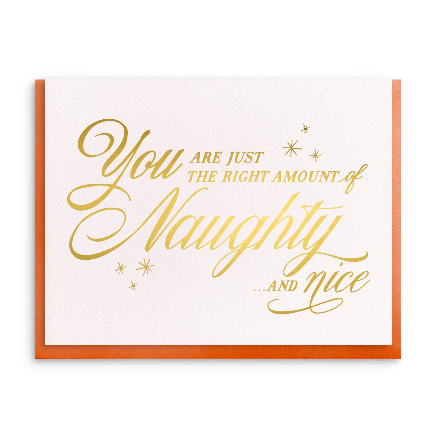 Naughty & Nice Foil Christmas Card