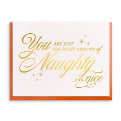 Naughty & Nice Foil Christmas Card