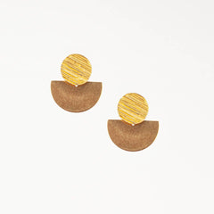Circle & Half Post Earrings