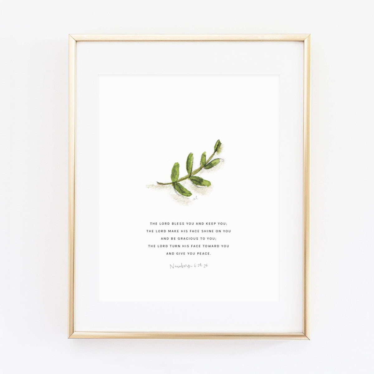 Watercolor Branch Scripture Print