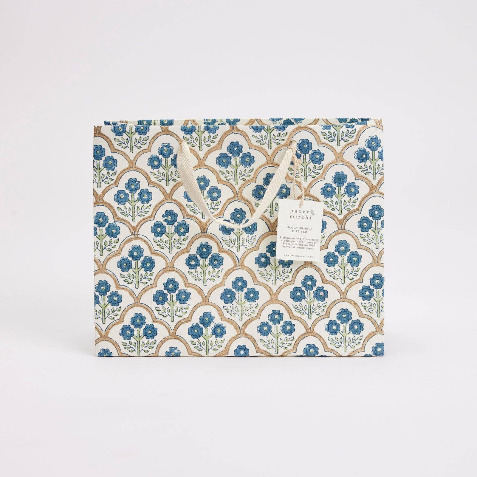 Indigo Block Printed Gift Bags