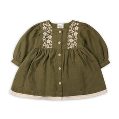 Hazel Embroidered Baby Dress & Bloomer Set