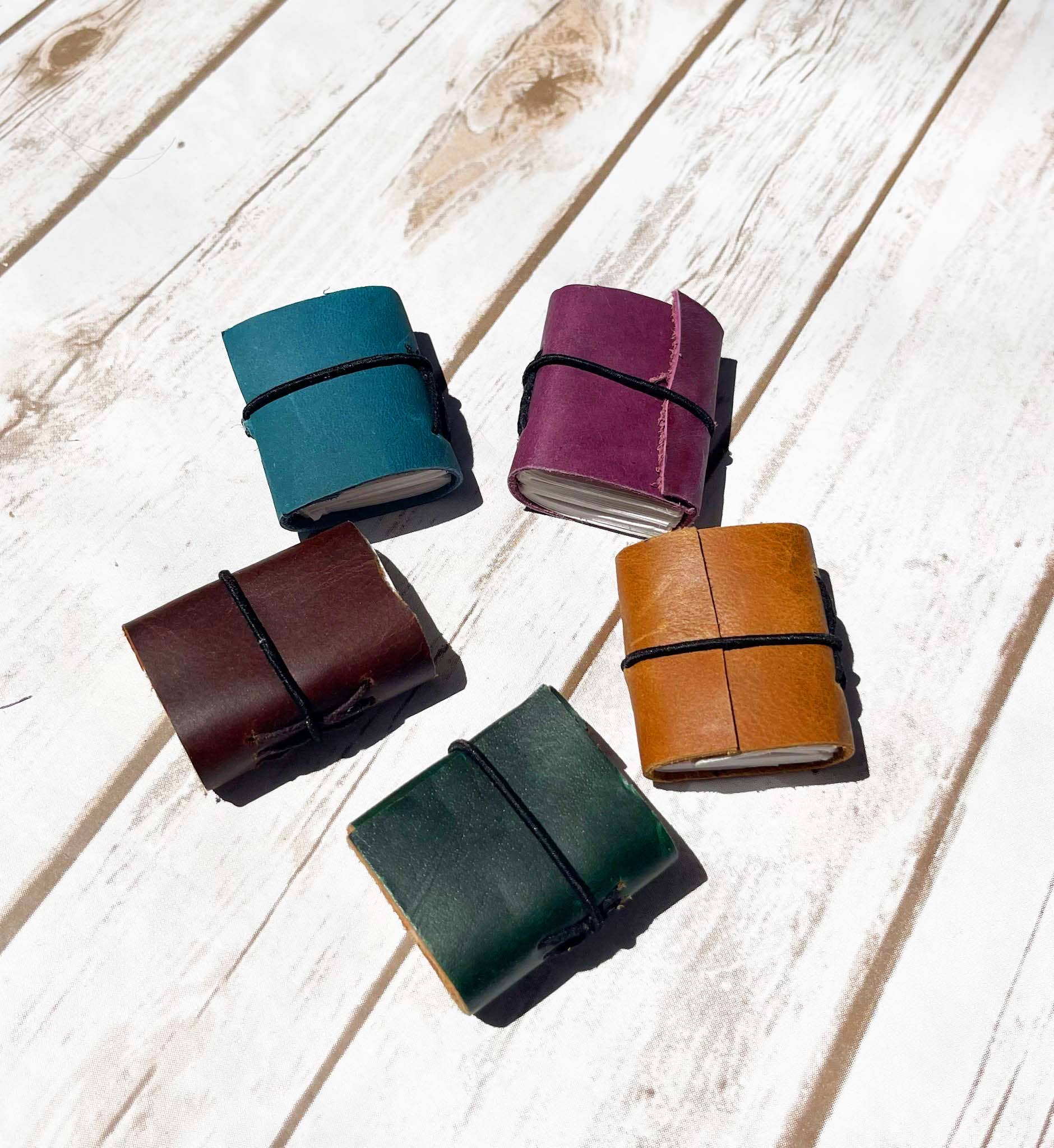 Tiny Upcycled Leather Journals