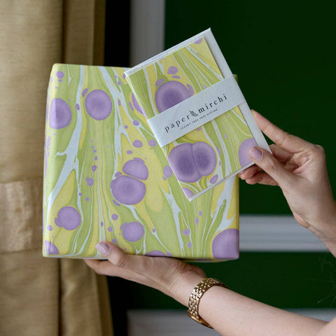 Cosmos Wisteria Marbled Gift Wrap Sheet