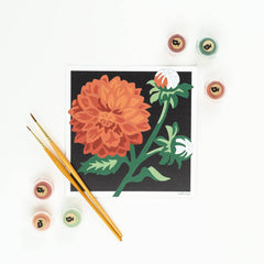 Dahlias Mini Paint-by-Number Kit