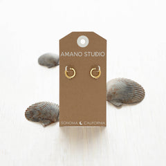 Tiny Pearl Huggie Hoops