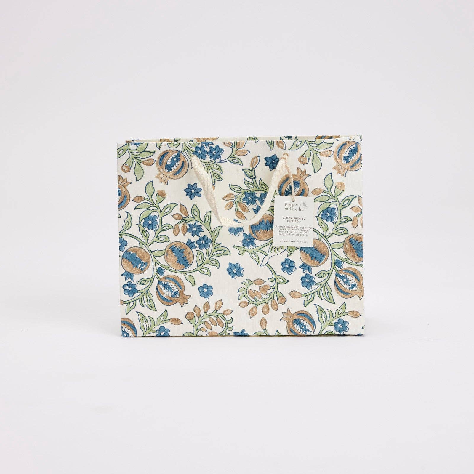 Indigo Block Printed Gift Bags