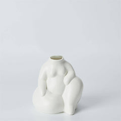 She Rests Stoneware Vase