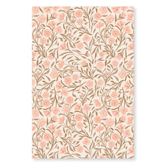 Pink Floral Wrapping Paper Sheet