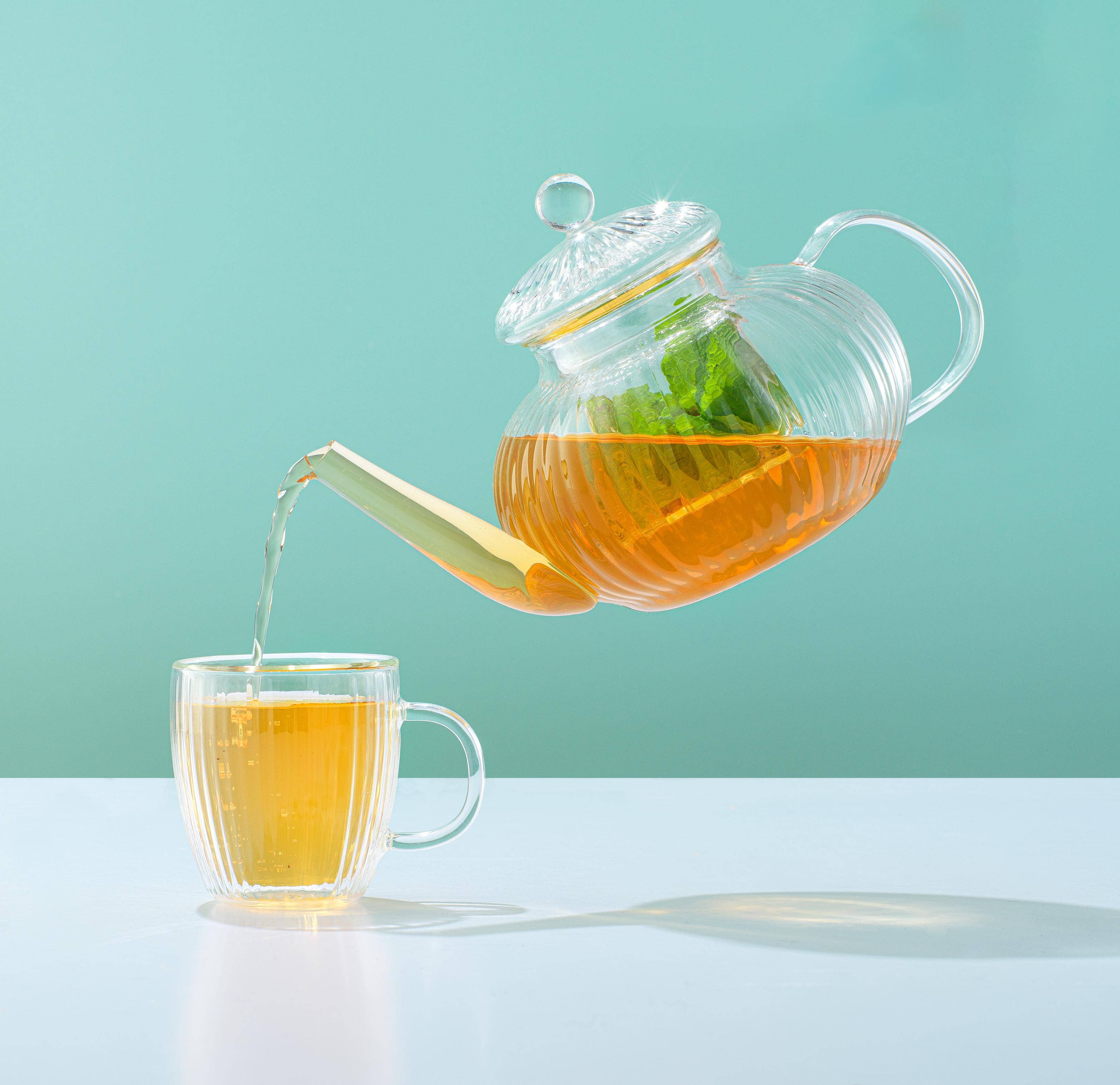 Fluted Glass Teapot with Tea Infuser