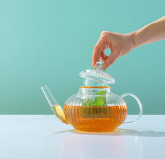Fluted Glass Teapot with Tea Infuser