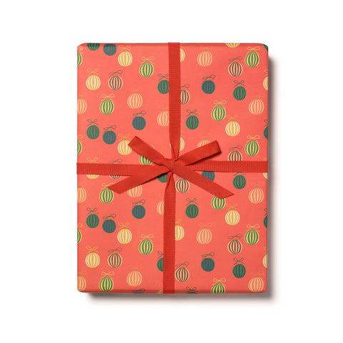 Merry Ornaments Holiday Wrapping Paper Sheet