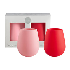 Fegg Silicone Stemless Wine Glasses - Cherry Set