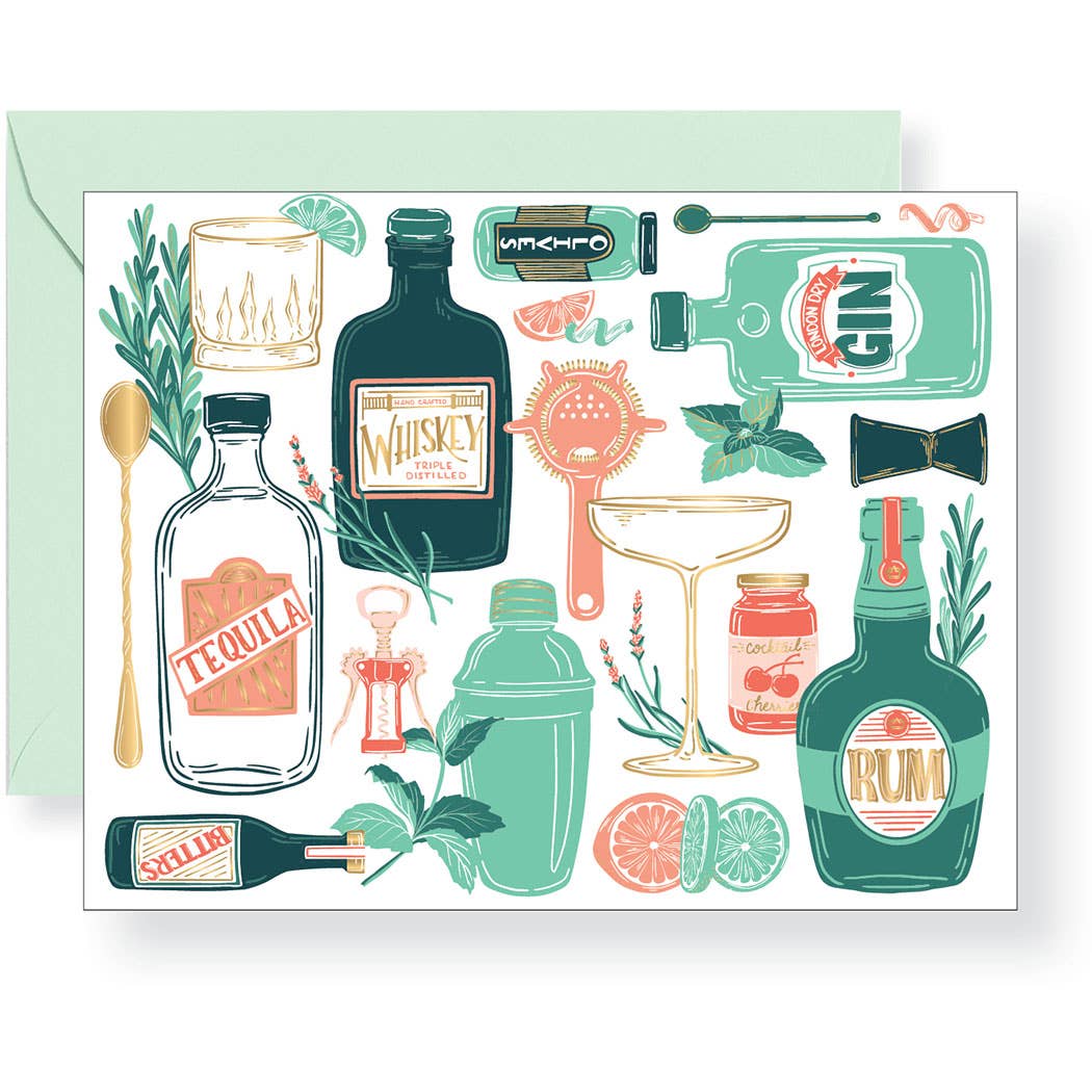 Cocktail Foil Stationery Set