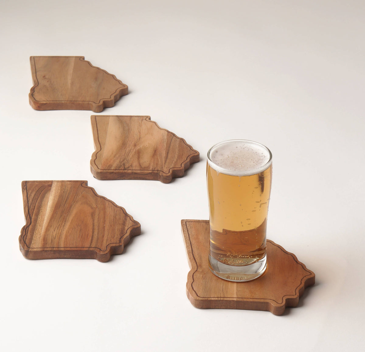 Georgia State Silhouette Coasters