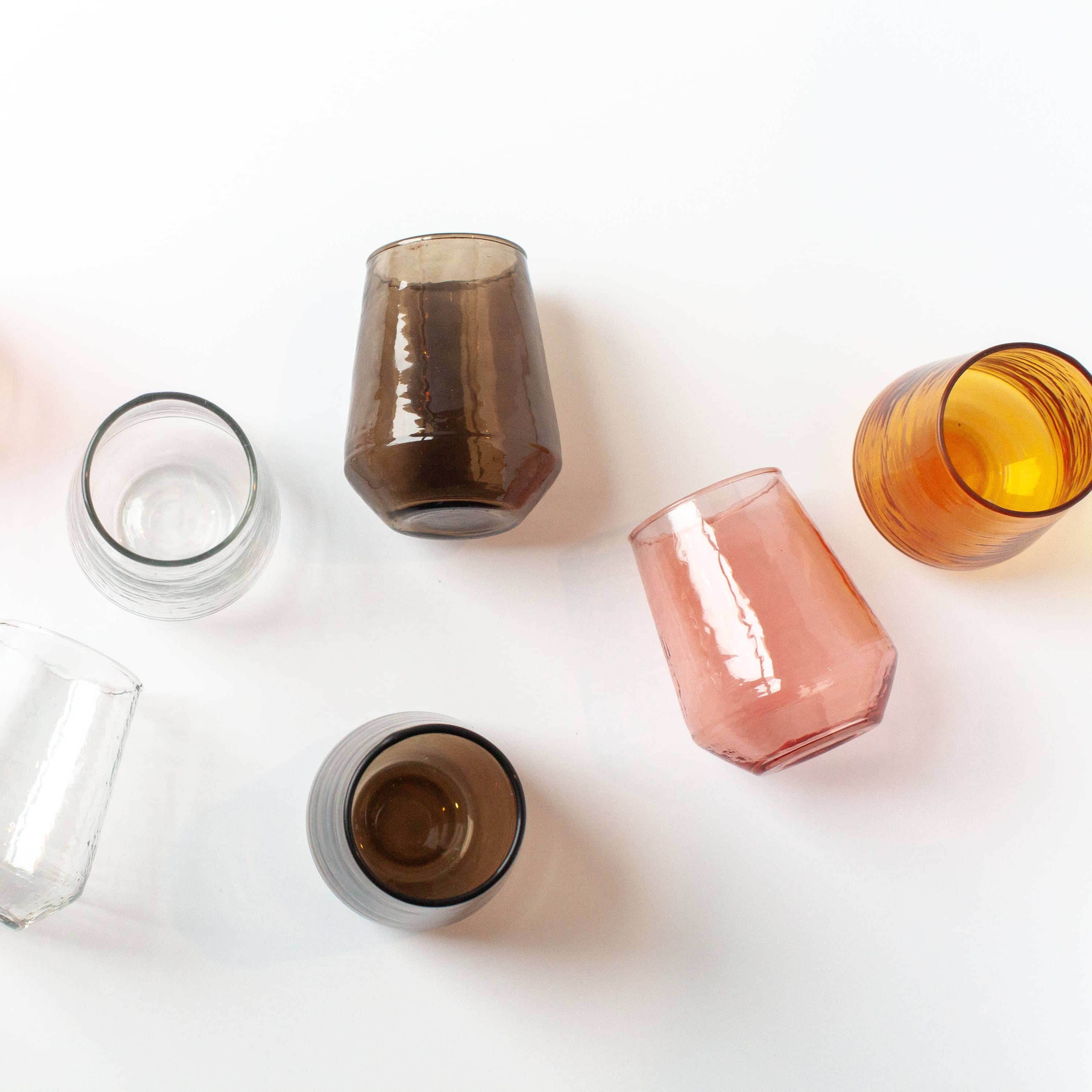Handblown Hammered Glass Tumbler Single