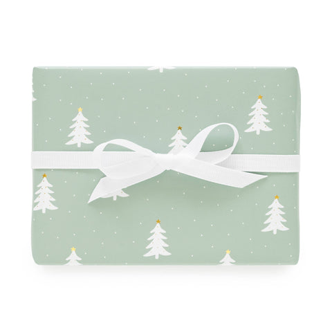 Green Christmas Tree Gift Wrap Roll