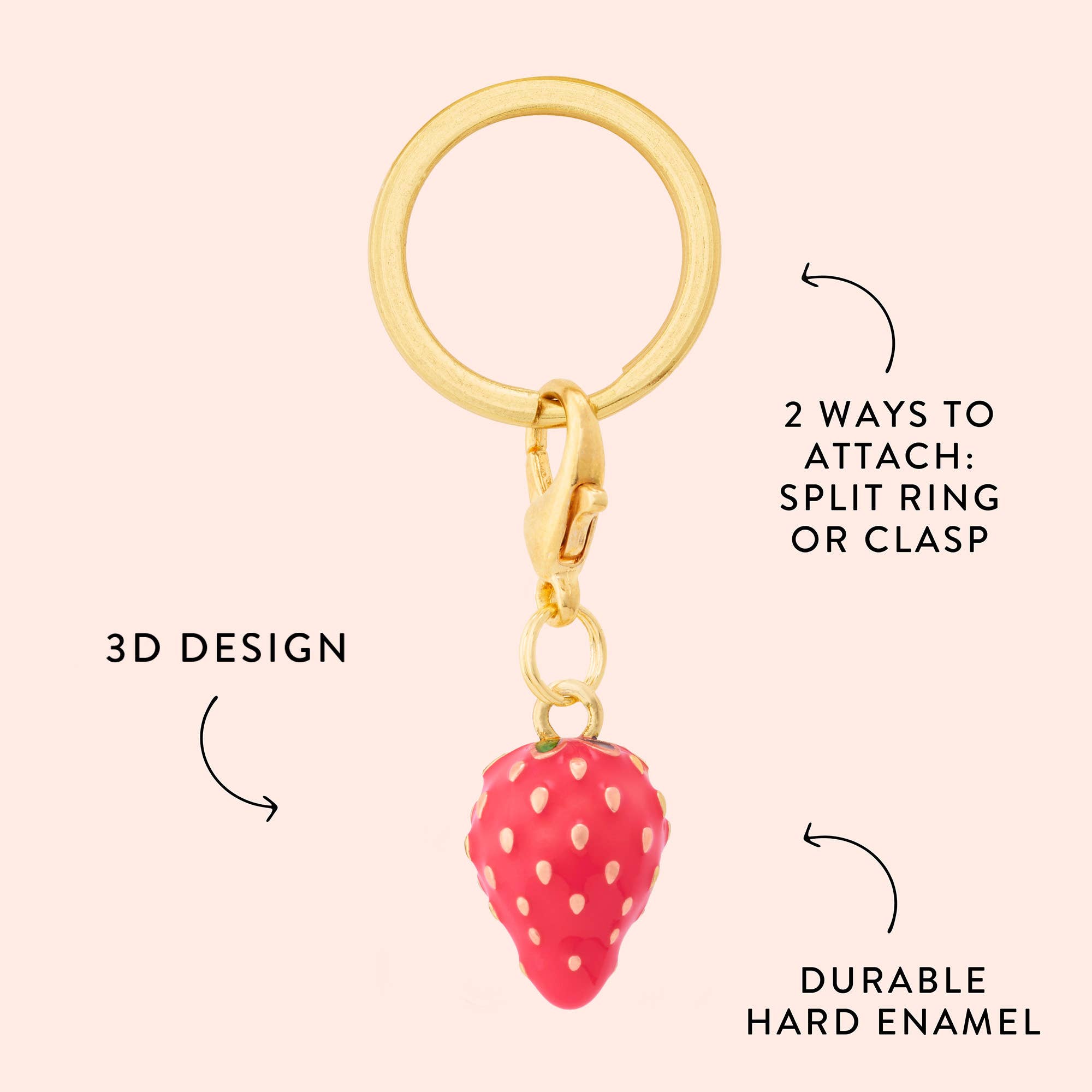 Strawberry Spring Pet Collar Charm