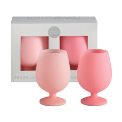 Stemm Silicone Unbreakable Wine Glasses - Flamingo Set