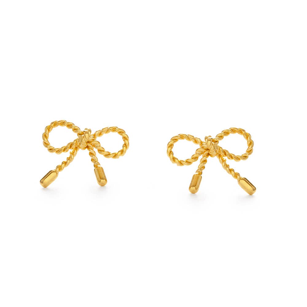 Tiny Bow Stud Earrings