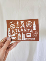 Atlanta Icons Postcard