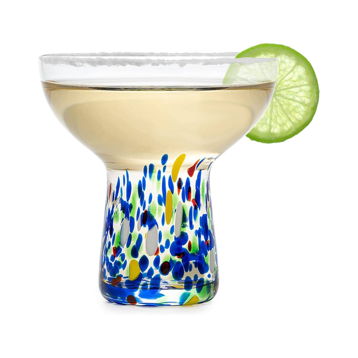 Stemless Confetti Margarita Glass