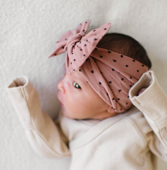 Shabby Dot Knot Baby Headband