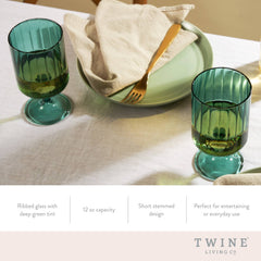 Malachite Stemmed Tumblers