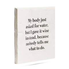 Asked For Water Cocktail Napkins