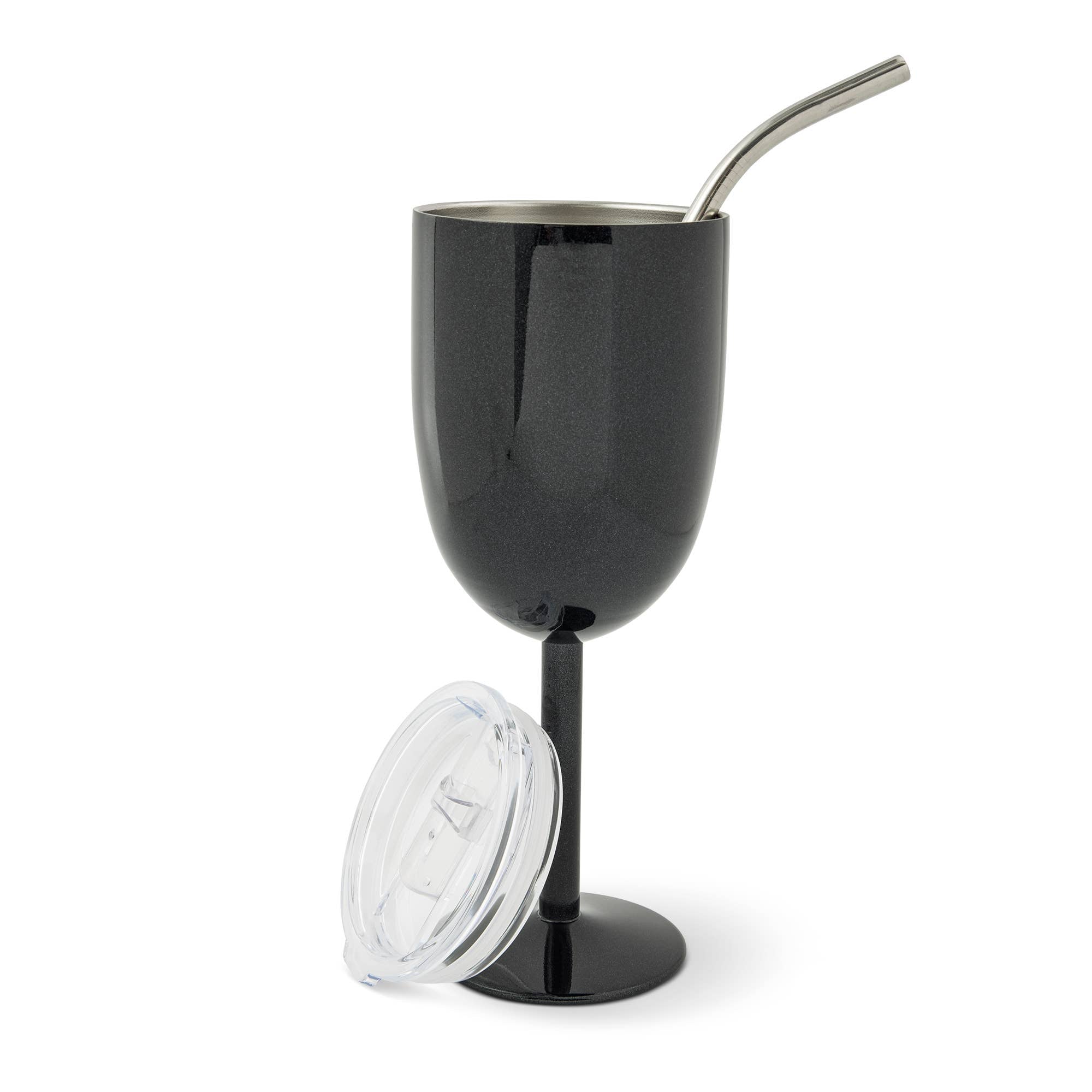 Onyx Shimmer Stainless Steel Wine Tumbler