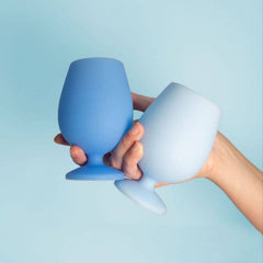 Stemm Silicone Unbreakable Wine Glasses - Sky Set