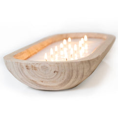 Paulownia Wood Tray Candle